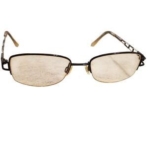 Hush Puppies Eyeglasses Gold Tone Semi‎ Rimless No Nickel Alloy Frames Only